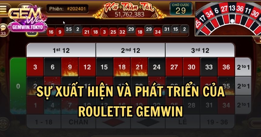 Roulette Gemwin là trò chơi thịnh hành 