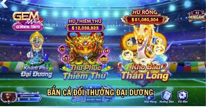 Game bắn cá đổi thưởng tại GEMWIN đẹp mắt