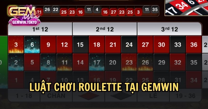 Đầy đủ về luật chơi Roulette tại GEMWIN